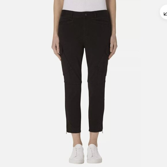J Brand Womens Black High Rise Utility Cargo Pants Size 26 Margho Zip Ankle $248 - Picture 1 of 14
